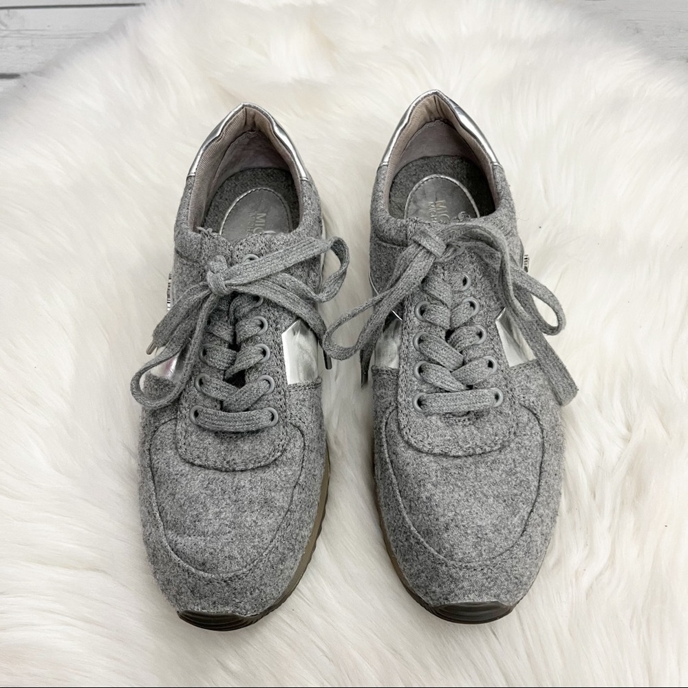 Michael Kors Gray and Silver Allie Sneakers